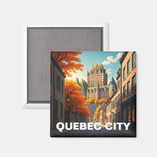 Quebec City Magnet Magneet (Voorkant / Achterkant)