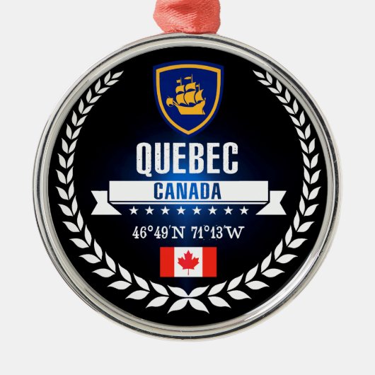 Quebec City Metalen Ornament (Voorkant)