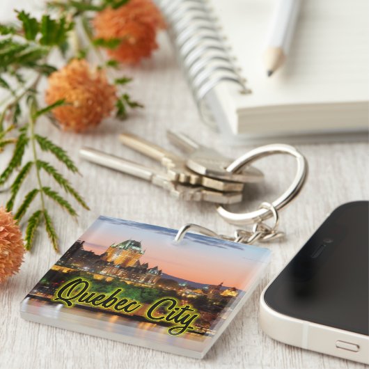 Quebec City-nacht Sleutelhanger (Voorkant Rechts)