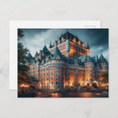 Quebec City Night Canada Briefkaart (Voorkant / Achterkant)