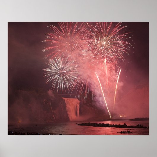 Quebec City, Quebec, Canada. Vuurwerk bij Parc 2 Poster (Voorkant)