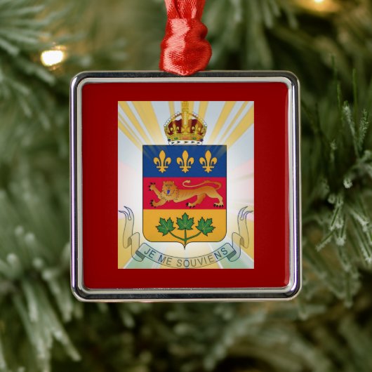 Quebec Coat of Arms Metalen Ornament (Boom)