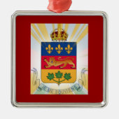 Quebec Coat of Arms Metalen Ornament (Voorkant)