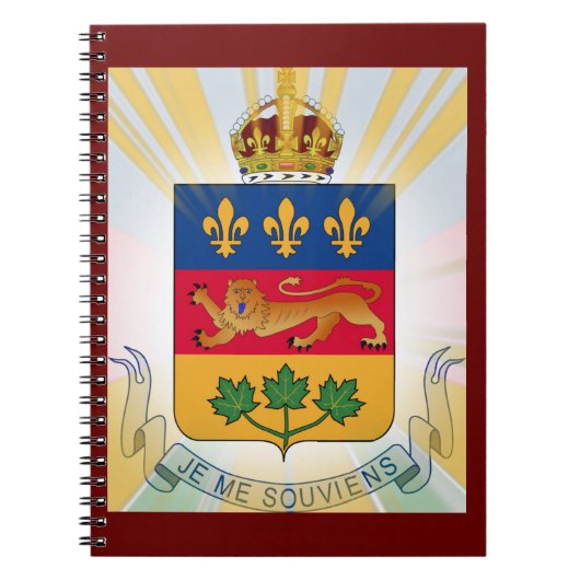 Quebec Coat of Arms Notitieboek (Voorkant)