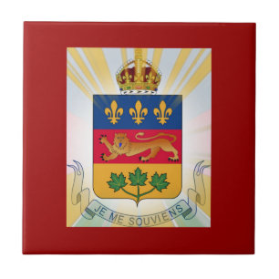 Quebec Coat of Arms Tegeltje