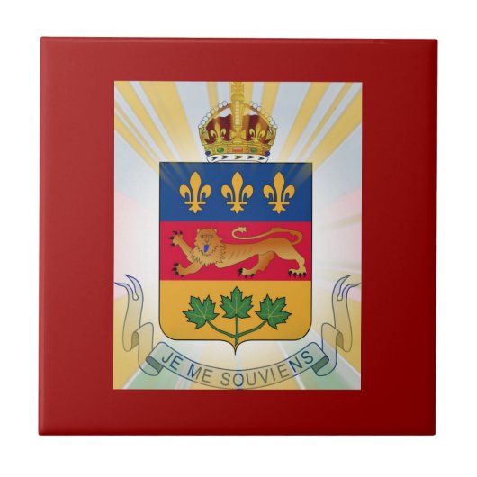 Quebec Coat of Arms Tegeltje (Voorkant)