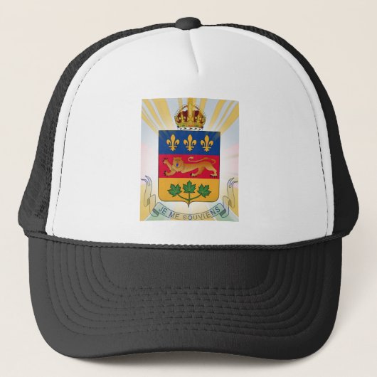 Quebec Coat of Arms Trucker Pet (Voorkant)