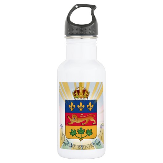 Quebec Coat of Arms Waterfles (Voorkant)