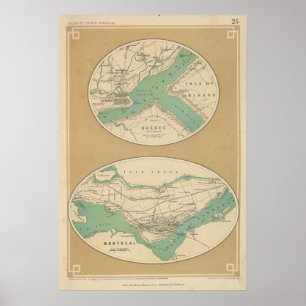 Quebec en zijn omgeving poster