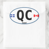 Quebec Euro-stijl ovale Sticker (Tas)