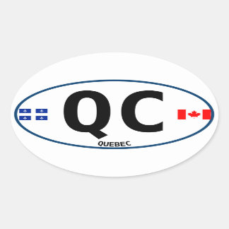 Quebec Euro-stijl ovale Sticker
