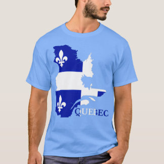 Quebec Flag Map QC Canada  T-shirt