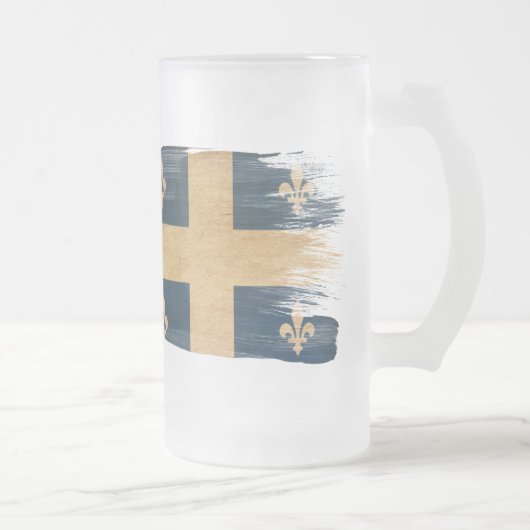 Quebec Flag Matglas Bierpul (Rechts)