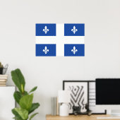 Quebec Flag Poster (Thuiskantoor)