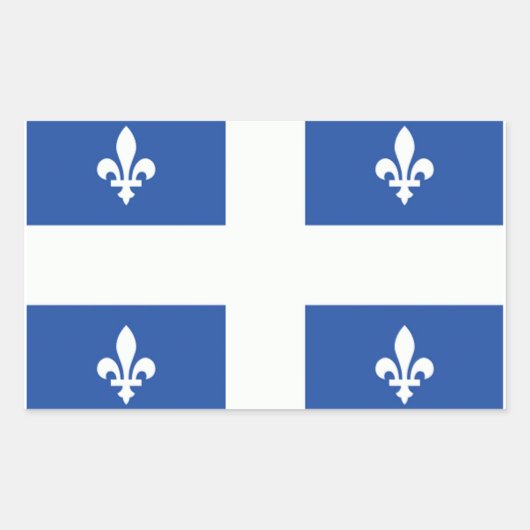 Quebec Flag Rechthoekige Sticker (Voorkant)