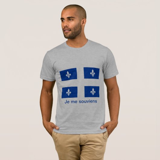 Quebec Flag T-shirt - geen achtergrond (Voorkant volledig)