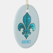 Québec Fleur de Lys Keramisch Ornament (Rechts)