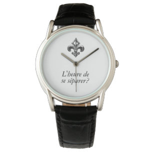 Québec fleur de lys VOTRE TEXTE Heure de seSépar Horloge