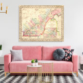 Quebec Map door Mitchell Canvas Afdruk (Insitu (Woonkamer))
