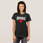 Quebec Maple Leaf Canada Canadian Flag Pride T-shirt (Voorkant volledig)