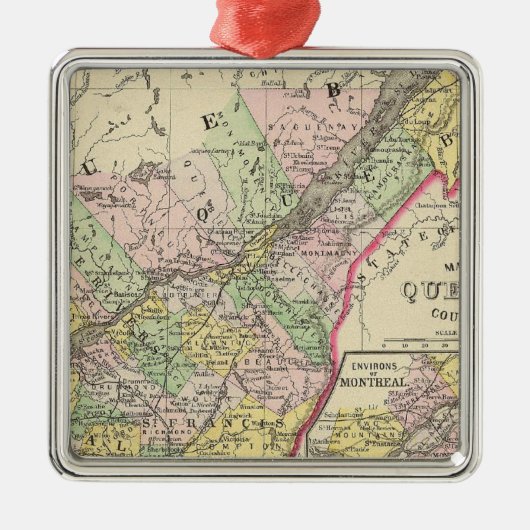 Quebec Metalen Ornament (Voorkant)