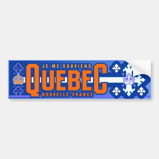 Québec. Nouvelle-France Bumpersticker (Voorkant)