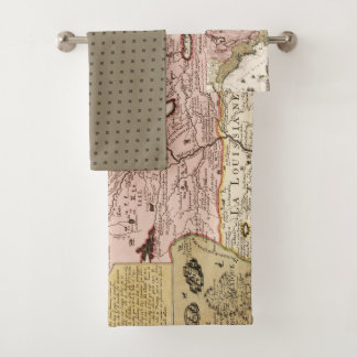 Quebec/Nouvelle-France middeleeuwse kaart Amerika Bad Handdoek