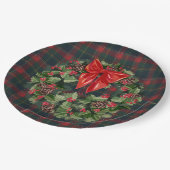 Quebec Provincial Tartan Kerstmis Papieren Bordje (Gekanteld)