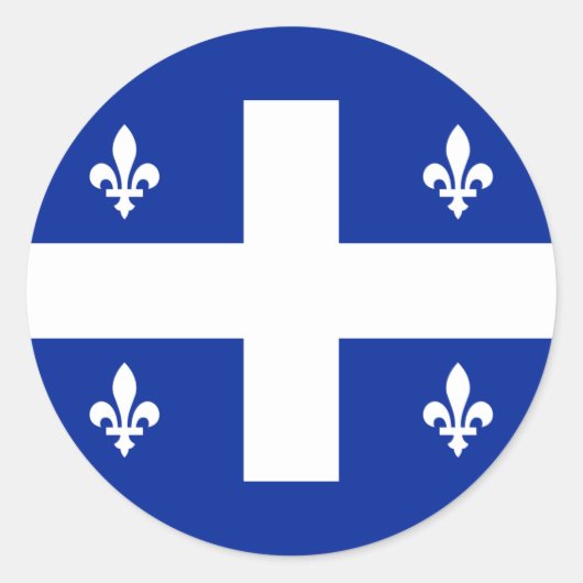 quebec ronde sticker (Voorkant)