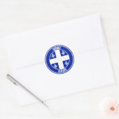 Quebec Round Emblem Ronde Sticker (Envelop)