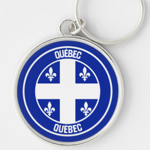Quebec Round Emblem Sleutelhanger
