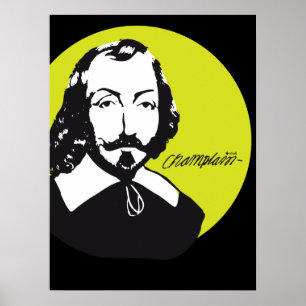 Québec Samuel de Chamclear 1608 Nouvelle-Frankrijk Poster