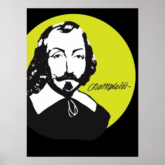 Québec Samuel de Chamclear 1608 Nouvelle-Frankrijk Poster (Voorkant)