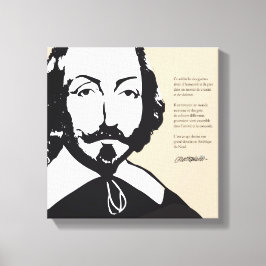 Québec Samuel de ChamPlain 1608 Citation Français Canvas Afdruk
