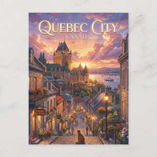 Quebec Stad Canada Briefkaart