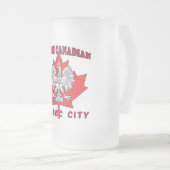 Quebec Stad Pools Canadees Leaf Matglas Bierpul (Voorkant rechts)