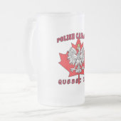Quebec Stad Pools Canadees Leaf Matglas Bierpul (Voorkant links)