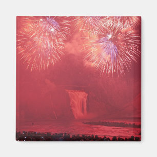 Quebec Stad, Quebec, Canada. Vuurwerk bij Parc Magneet