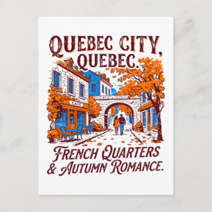 Quebec Stad Quebec Franse Wijk Herfst Romantiek Briefkaart