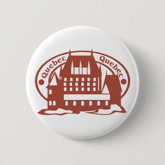 Quebec Stamp Ronde Button 5,7 Cm (Voorkant)