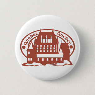 Quebec Stamp Ronde Button 5,7 Cm
