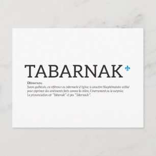 Québec Tabarnak Vloek Joual Humor Frans Briefkaart