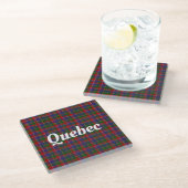 Quebec Tartan Pset Glazen Onderzetter (Schuin)