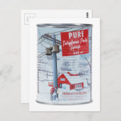Quebec Telephone Pole Syrup Briefkaart (Voorkant / Achterkant)
