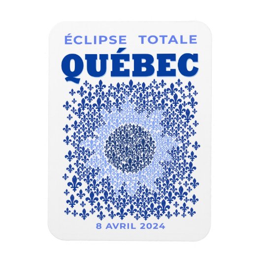 Québec Total Eclipse Flexible Photo Magnet (Vertical)
