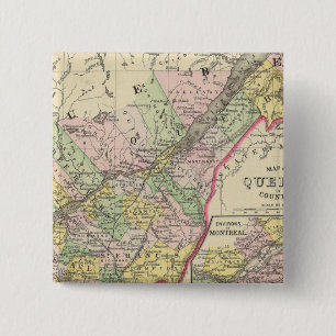 Quebec Vierkante Button 5,1 Cm