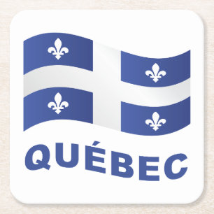 Québec Vierkante Kartonnen Onderzetter