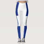 Quebec-vlag en -tekst - Drapeau Québec et Texte Leggings (Voorkant)