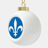 QUEBEC-vlag Keramische Bal Ornament (Rechts)