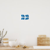 Quebec Vlag Poster Afdruk (Keuken)